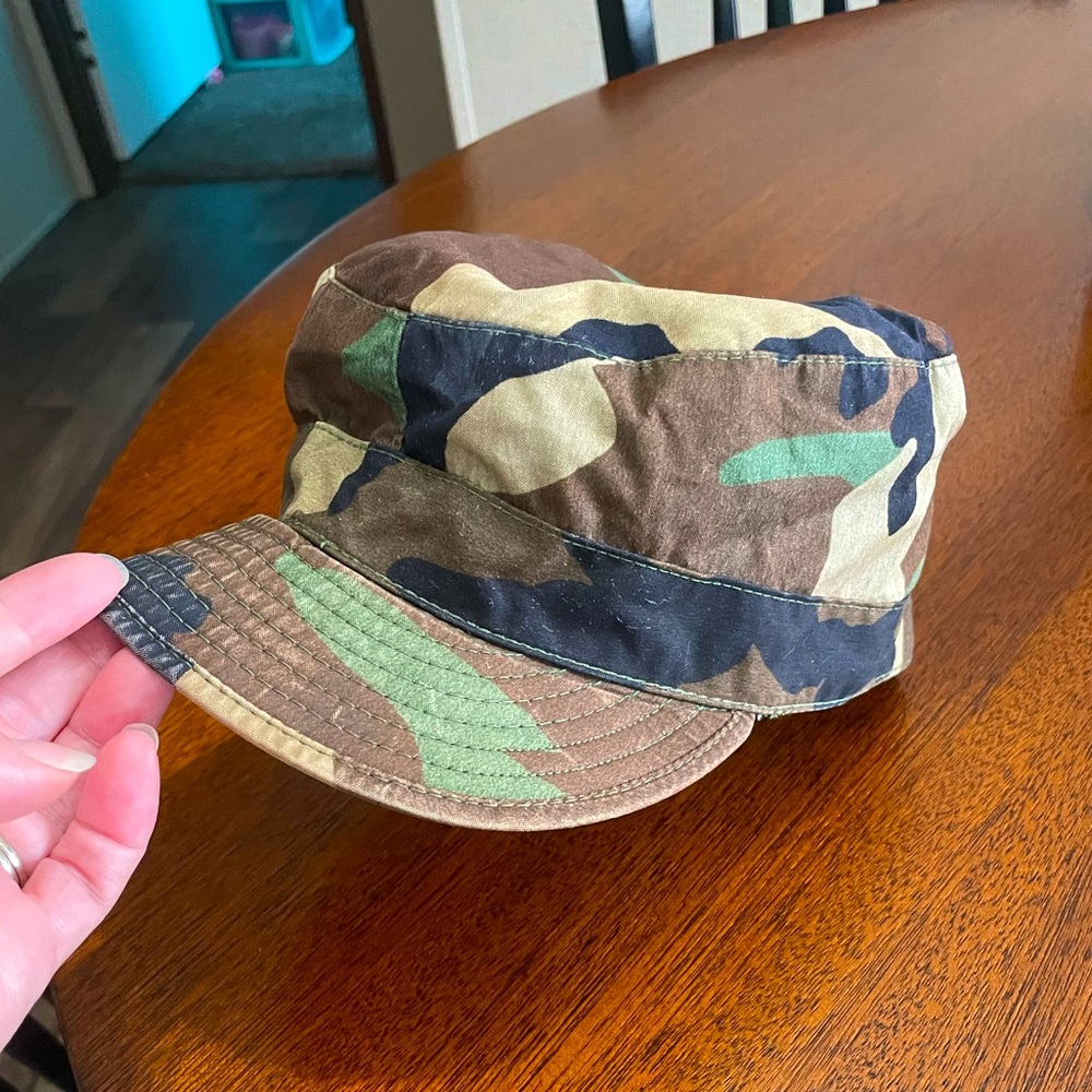 Army Camo Combat Hat. Authentic. Size 7 3/8.